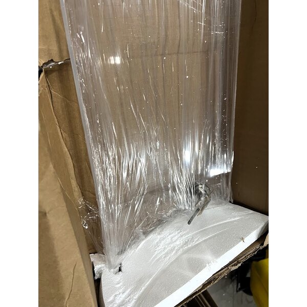 Scratch and Dent Hatco Flav-R-Shield 72" x 14" 1-Bay Portable Curved Acrylic Adjustable Sneeze Guard