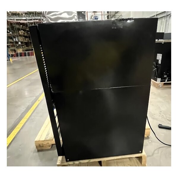 Scratch and Dent Beverage-Air BB72HC-1-GS-B 72" Black Underbar Height Sliding Glass Door Back Bar Refrigerator
