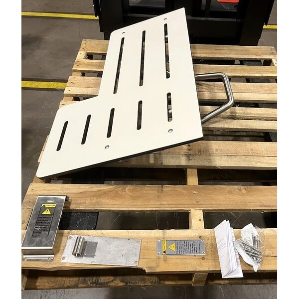 Scratch and Dent Bobrick B-5181 White Reversible Phenolic Folding Shower Seat