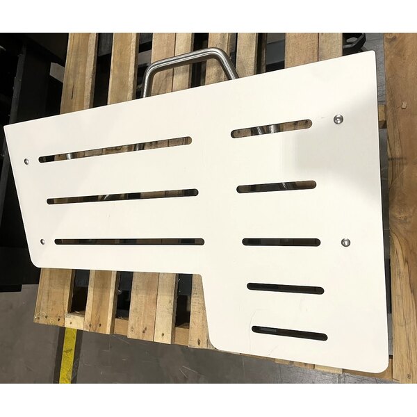 Scratch and Dent Bobrick B-5181 White Reversible Phenolic Folding Shower Seat