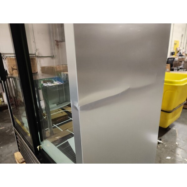 Scratch and Dent True TSD-47G-HC-LD 54 1/8" Sliding Glass Door Reach-In Refrigerator with LED Lighting
