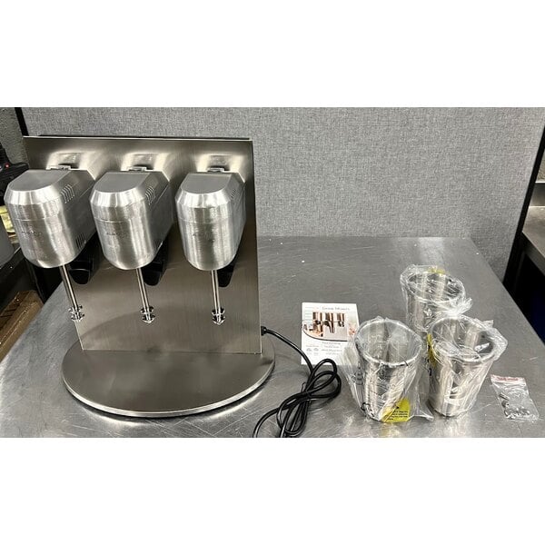 Scratch and Dent AvaMix ADM3 Freestanding Triple Spindle Drink Mixer / Milkshake Machine - 120V, 1200W