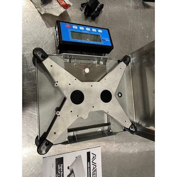 Scratch and Dent AvaTek BS150TK 150 lb. Receiving Scale with 14" x 12" Platform and 16" Stainless Steel Tower