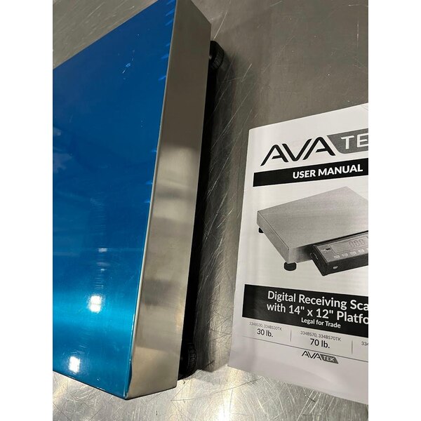 Scratch and Dent AvaTek BS150TK 150 lb. Receiving Scale with 14" x 12" Platform and 16" Stainless Steel Tower