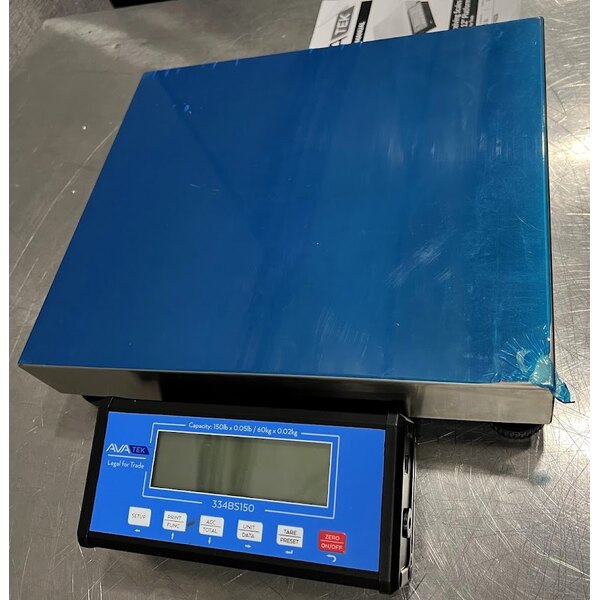 Scratch and Dent AvaTek BS150TK 150 lb. Receiving Scale with 14" x 12" Platform and 16" Stainless Steel Tower