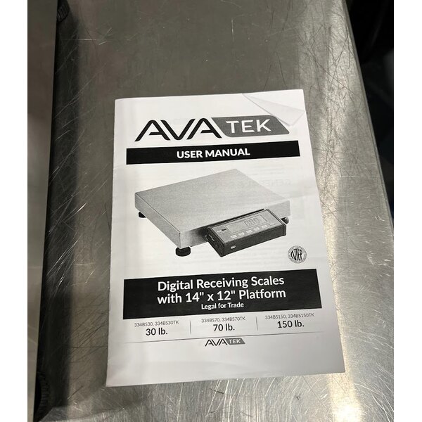 Scratch and Dent AvaTek BS150TK 150 lb. Receiving Scale with 14" x 12" Platform and 16" Stainless Steel Tower