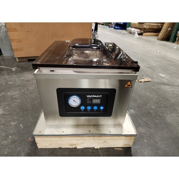 Scratch and Dent VacPak-It VMC32 Chamber Vacuum Packaging Machine with Two 16" Seal Bars and Oil Pump