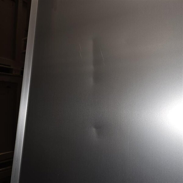 Scratch and Dent Curtron Service-Pro Series 20 Single Aluminum Swinging Traffic Door with 9" x 14" Window - 36" x 84" Door Opening