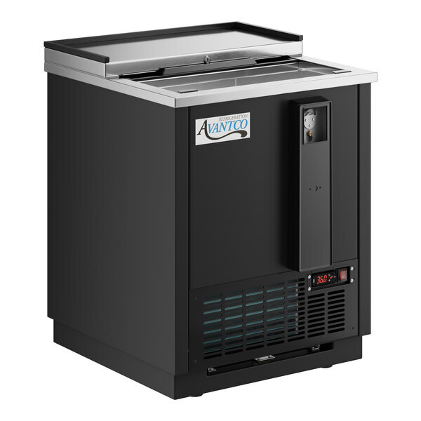 Scratch and Dent Avantco HBB-25-HC 25" Black Horizontal Bottle Cooler