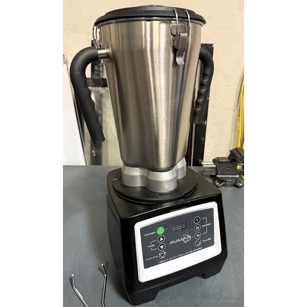Scratch and Dent AvaMix BX1GRGT 3 3/4 hp 1 Gallon Stainless Steel Heavy Duty Commercial Food Blender with Timer - 120V