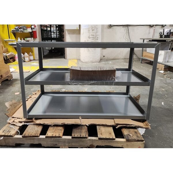 Scratch and Dent Lavex 48" x 24" x 35" Three Tray Shelf Steel Utility Cart - Fully Welded