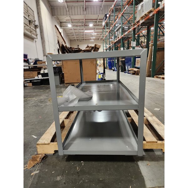 Scratch and Dent Lavex 48" x 24" x 35" Three Tray Shelf Steel Utility Cart - Fully Welded