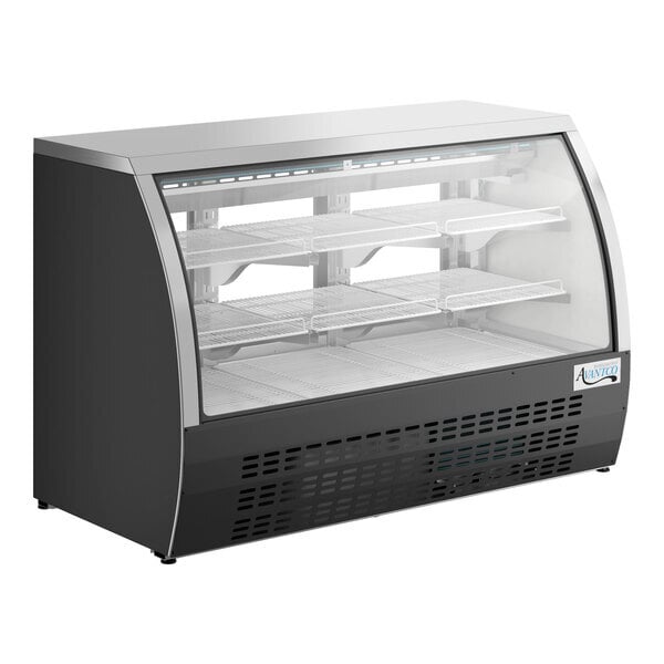 Scratch and Dent Avantco DLC64-HC-B 64" Black Curved Glass Refrigerated Deli Case
