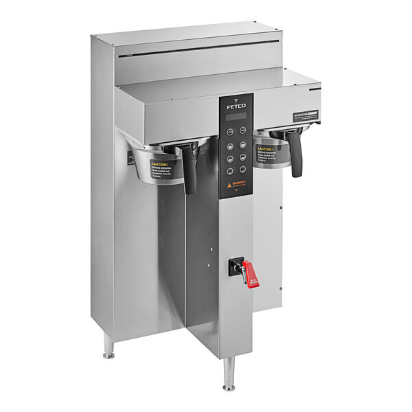 Scratch and Dent Fetco CBS-1242 Plus Series Twin Automatic Digital Coffee Brewer With Metal Brew Basket - 208/240V, 4600W