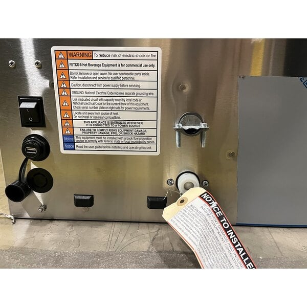 Scratch and Dent Fetco CBS-1242 Plus Series Twin Automatic Digital Coffee Brewer With Metal Brew Basket - 208/240V, 4600W