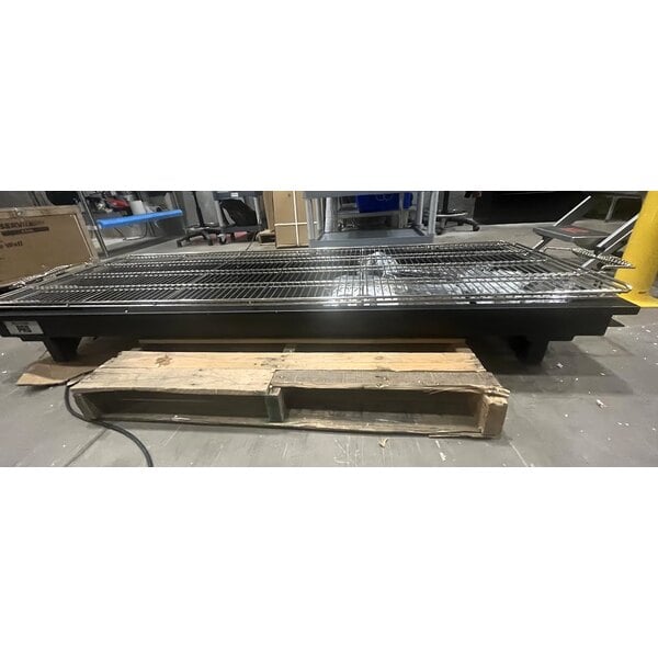 Scratch and Dent Backyard Pro CHAR-72 72" Heavy-Duty Steel Charcoal Grill with Adjustable Grates, Removable Legs, and Cover