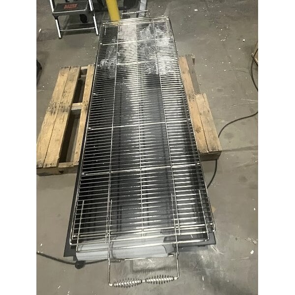 Scratch and Dent Backyard Pro CHAR-72 72" Heavy-Duty Steel Charcoal Grill with Adjustable Grates, Removable Legs, and Cover