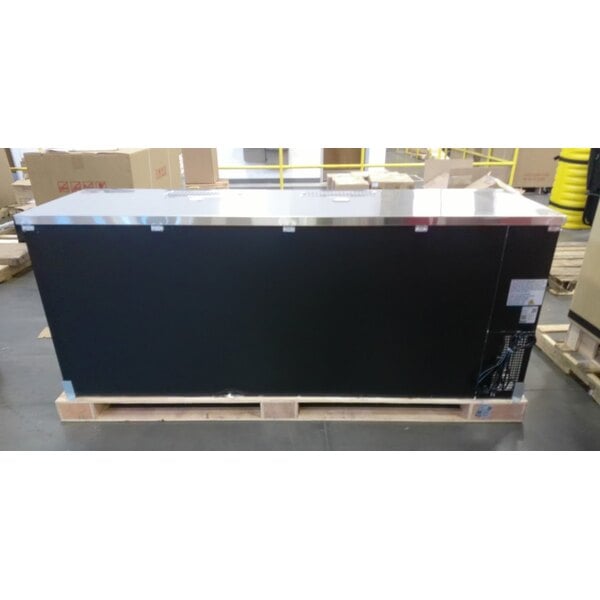 Scratch and Dent Avantco UDD-4-HC Black Kegerator / Beer Dispenser with (2) 2 Tap Towers - (3) 1/2 Keg Capacity