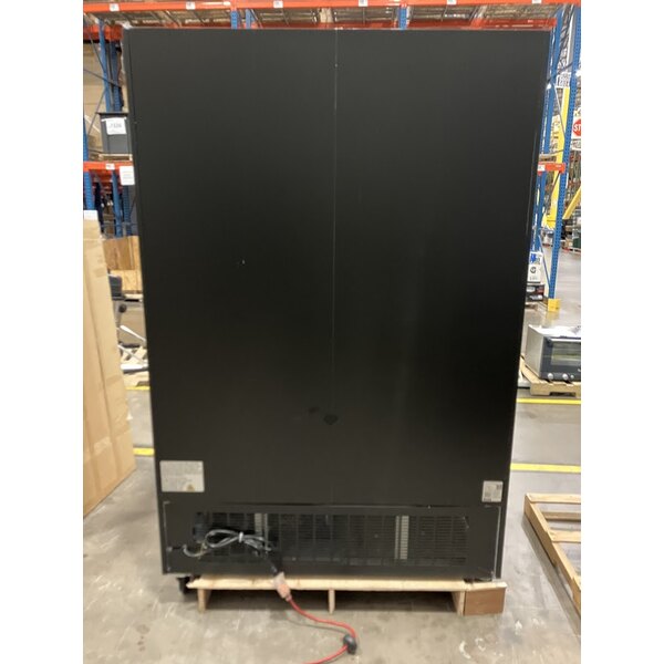 Scratch and Dent Avantco GDS-47-HC 53" Black Customizable Sliding Glass Door Merchandiser Refrigerator with LED Lighting