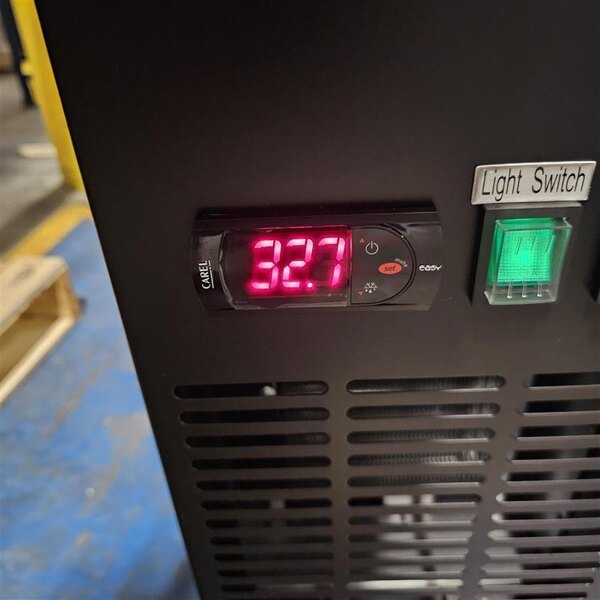 Scratch and Dent Avantco UDD-378-HC Black Kegerator / Beer Dispenser with 2 Double Tap Towers - (3) 1/2 Keg Capacity