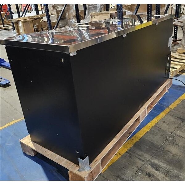 Scratch and Dent Avantco UDD-378-HC Black Kegerator / Beer Dispenser with 2 Double Tap Towers - (3) 1/2 Keg Capacity