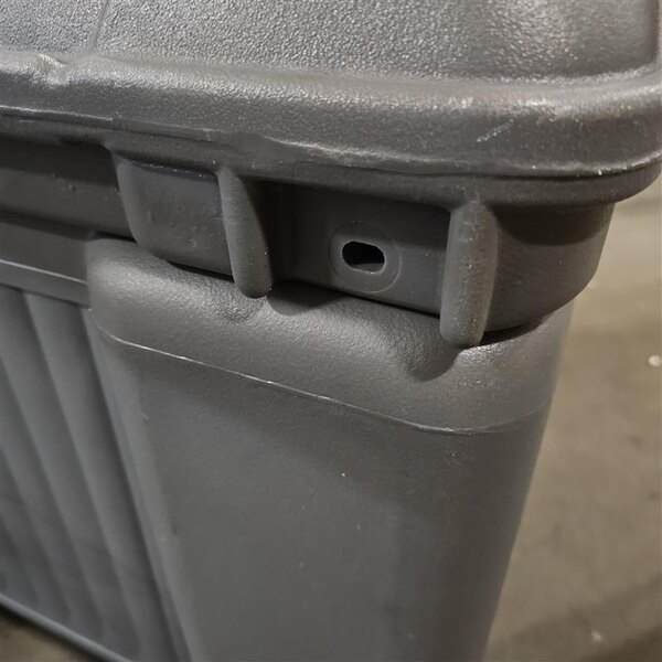 Scratch and Dent Cambro ICS100L191 SlidingLid™ Granite Gray Mobile Ice Bin - 100 lb. Capacity