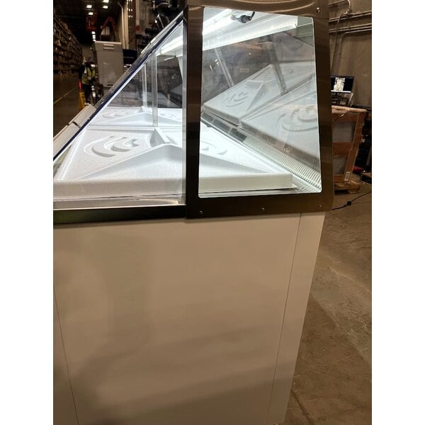 Scratch and Dent Avantco CPW-68-HC 67 3/4" 12 Tub White Deluxe Ice Cream Dipping Cabinet