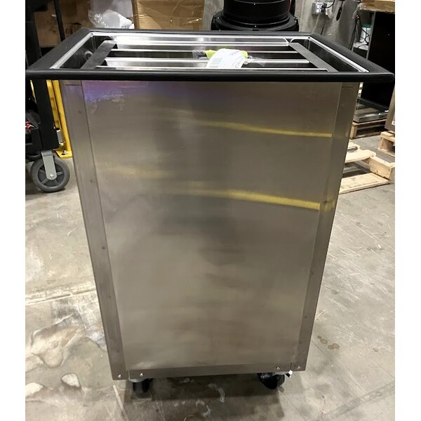 Scratch and Dent Lakeside 996 Stainless Steel Mobile Tray Dispenser with 2 Open Sides - 150 Tray Capacity