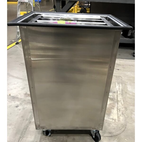 Scratch and Dent Lakeside 996 Stainless Steel Mobile Tray Dispenser with 2 Open Sides - 150 Tray Capacity