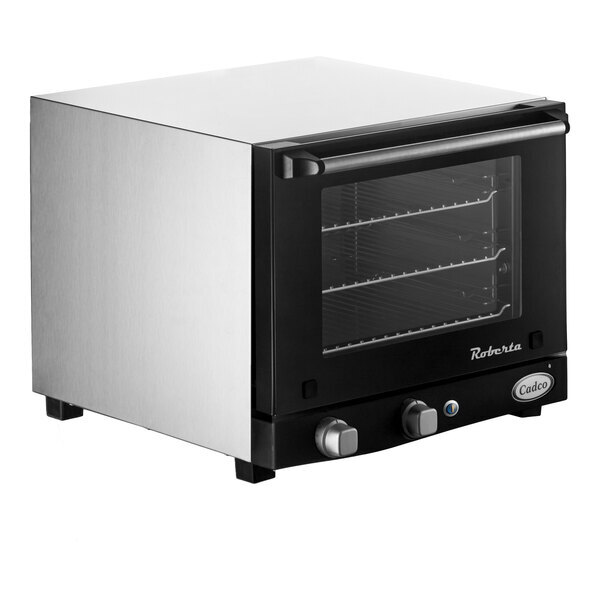 Scratch and Dent Cadco Roberta OV-003 3-Shelf Quarter Size Medium-Duty Manual Countertop Convection Oven - 120V