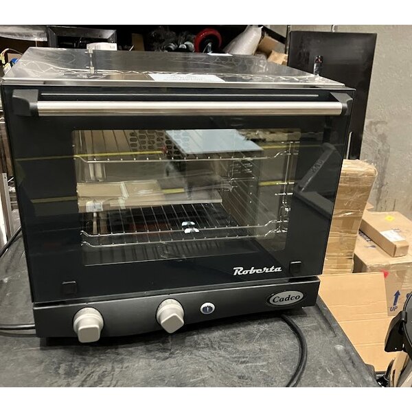 Scratch and Dent Cadco Roberta OV-003 3-Shelf Quarter Size Medium-Duty Manual Countertop Convection Oven - 120V