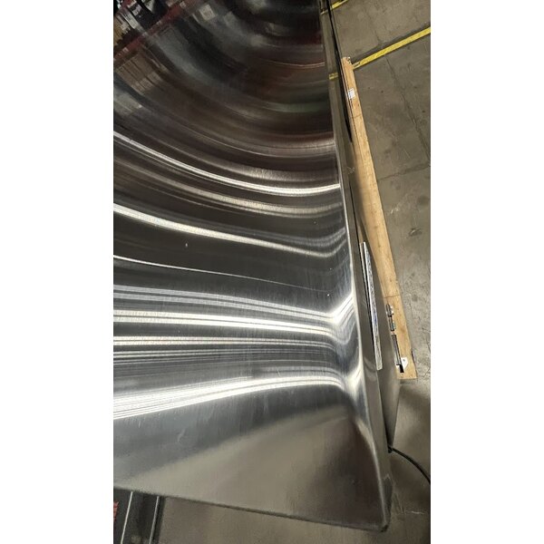 Scratch and Dent Avantco UBB-4-HC 90" Black Counter Height Solid Door Back Bar Refrigerator with LED Lighting