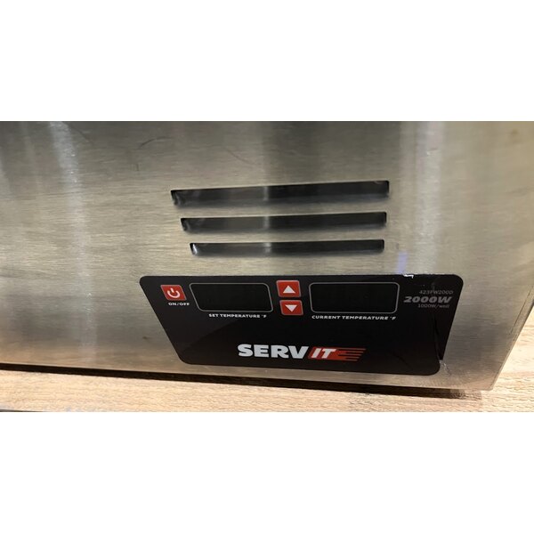 Scratch and Dent ServIt FW200D 12" x 20" Full Size Dual Well Electric Countertop Food Warmer with Digital Controls - 120V, 2000W