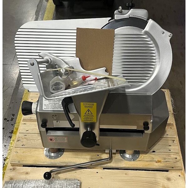 Scratch and Dent Estella SLA13 13" Heavy-Duty Automatic Meat Slicer with Manual Use Option - 3/4 hp