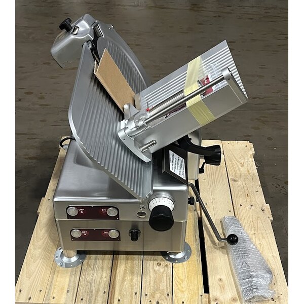 Scratch and Dent Estella SLA13 13" Heavy-Duty Automatic Meat Slicer with Manual Use Option - 3/4 hp