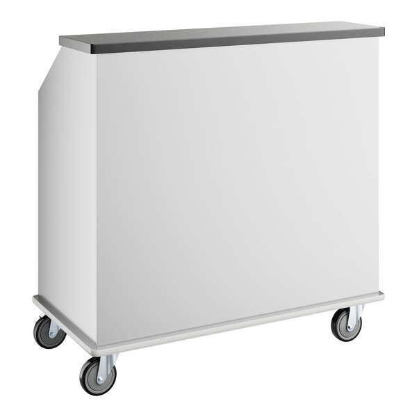 Scratch and Dent Regency 48" Standard Stainless Steel Portable Bar with Two Removable Speed Rails, Ice Bin, and Removable Ice Bin Cover