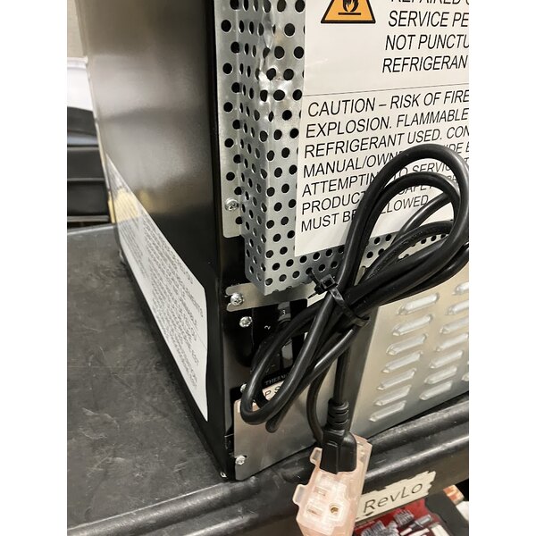 Scratch and Dent Excellence EMM-3HC Black Countertop Display Refrigerator with Swing Door