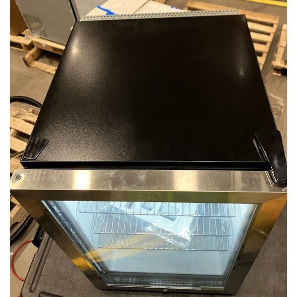 Scratch and Dent Excellence EMM-3HC Black Countertop Display Refrigerator with Swing Door