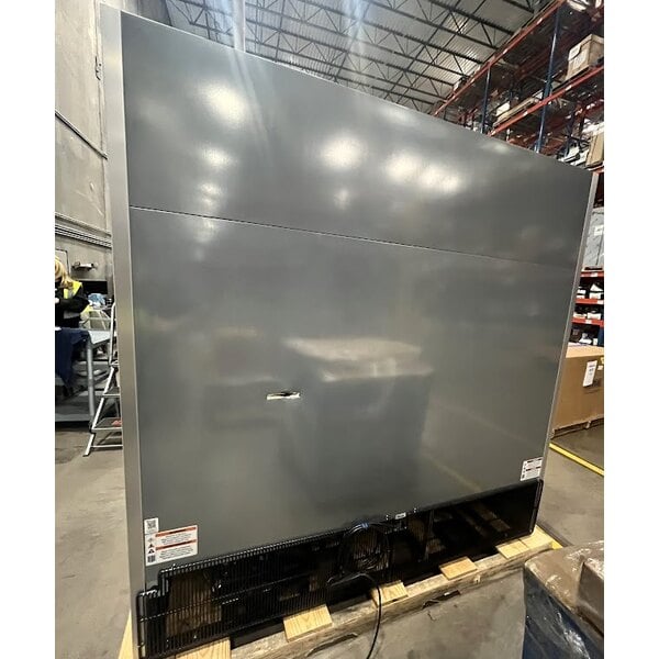 Scratch and Dent True T-72G-HC~FGD01 78 1/8" 3 Section Glass Door Reach-In Refrigerator