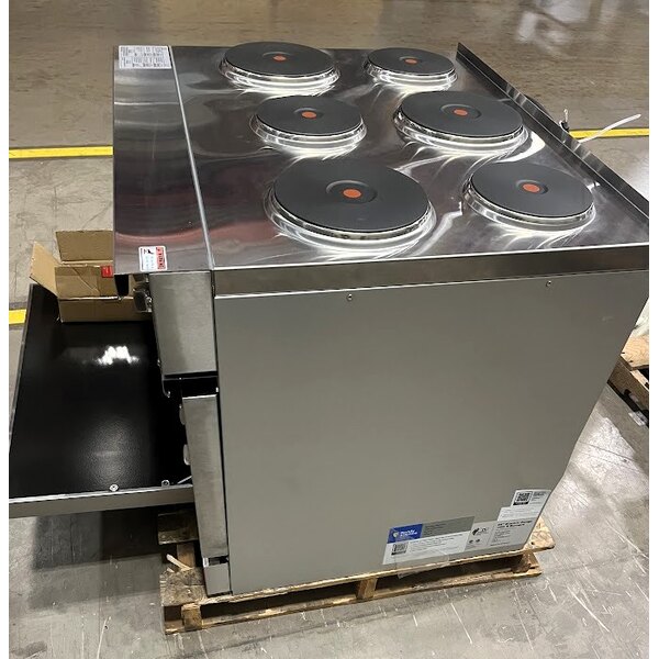 Scratch and Dent Cooking Performance Group ER36-240-1 36" 6-Burner Electric Range with Standard Oven - 240V, 1 Phase