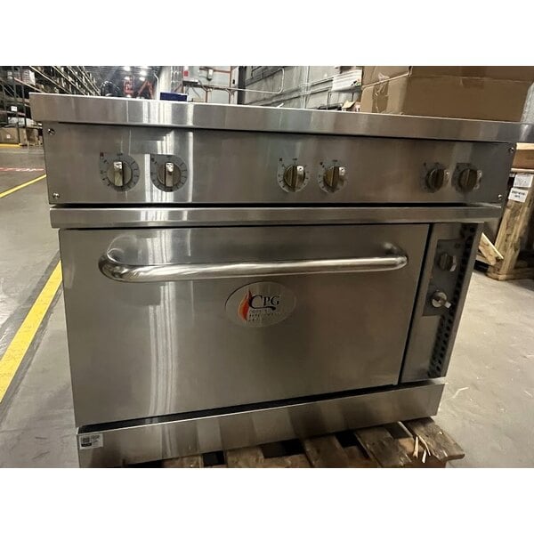 Scratch and Dent Cooking Performance Group ER36-240-1 36" 6-Burner Electric Range with Standard Oven - 240V, 1 Phase