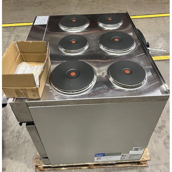 Scratch and Dent Cooking Performance Group ER36-240-1 36" 6-Burner Electric Range with Standard Oven - 240V, 1 Phase