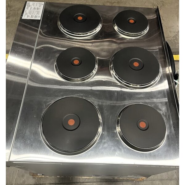 Scratch and Dent Cooking Performance Group ER36-240-1 36" 6-Burner Electric Range with Standard Oven - 240V, 1 Phase