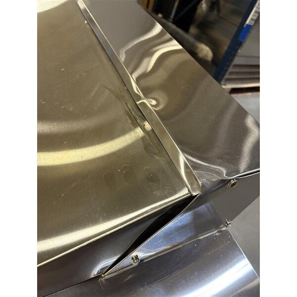 Scratch and Dent Avantco SS-PT-48-8-HC 48" 2 Door Stainless Steel Refrigerated Sandwich Prep Table with Workstation