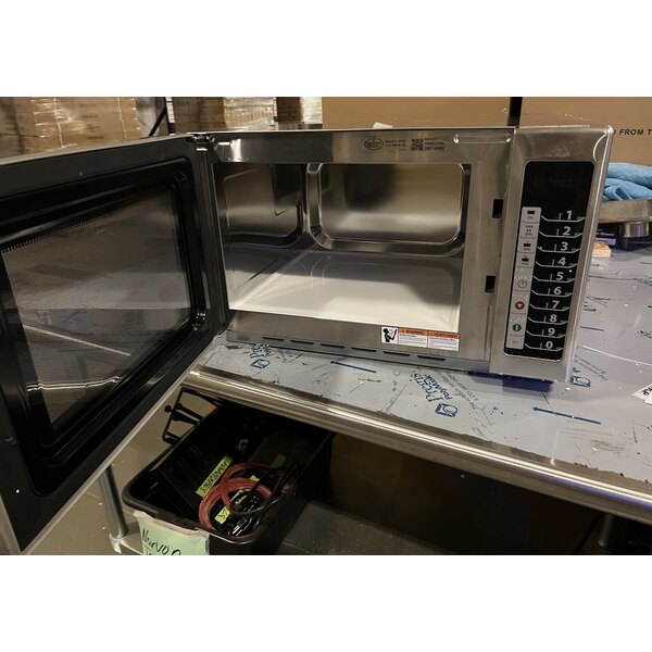 Scratch and Dent Amana RCS10TS Stackable Commercial Microwave with Push Button Controls - 120V, 1000W