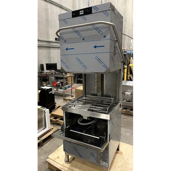 Scratch and Dent Hobart AMTL-2 Double Level High Temperature Door-Style Dishwasher with Booster Heater - 208-240V, 3 Phase