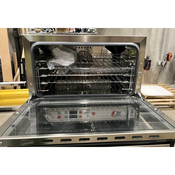 Scratch and Dent Cooking Performance Group COH-D3-A Electric Digital Countertop 3 Tray Half Size Convection Oven with Moisture Injection - 120V, 1650W