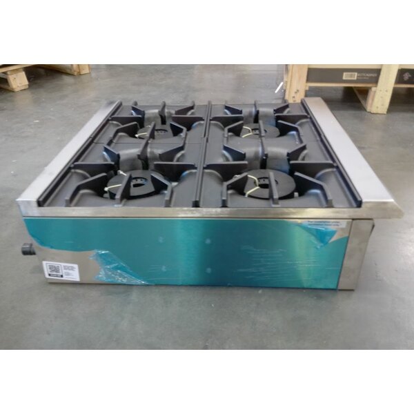 Scratch and Dent Avantco Chef Series CAG-R-4-24 24" 4 Burner Gas Countertop Range - 100,000 BTU