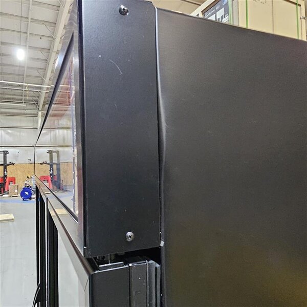 Scratch and Dent True GDM-72-HC~TSL01 78 1/8" Black Refrigerated Glass Door Merchandiser with LED Lighting