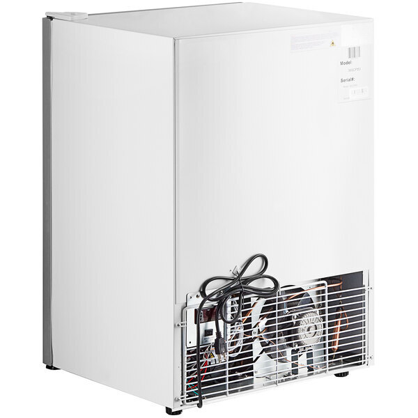 Scratch and Dent Avantco CFM3 White Customizable Countertop Display Freezer with Swing Door